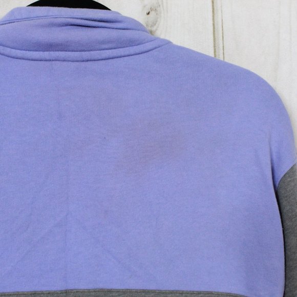 Victoria Secret's Pink High Neck Half Zip Purple Gray Pullover Sweatshirt Size S - Picture 11 of 12